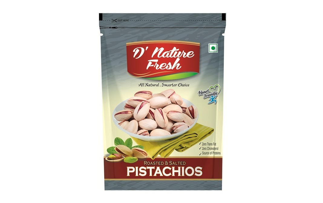 D'nature Fresh Roasted & Salted Pistachios    Pack  100 grams
